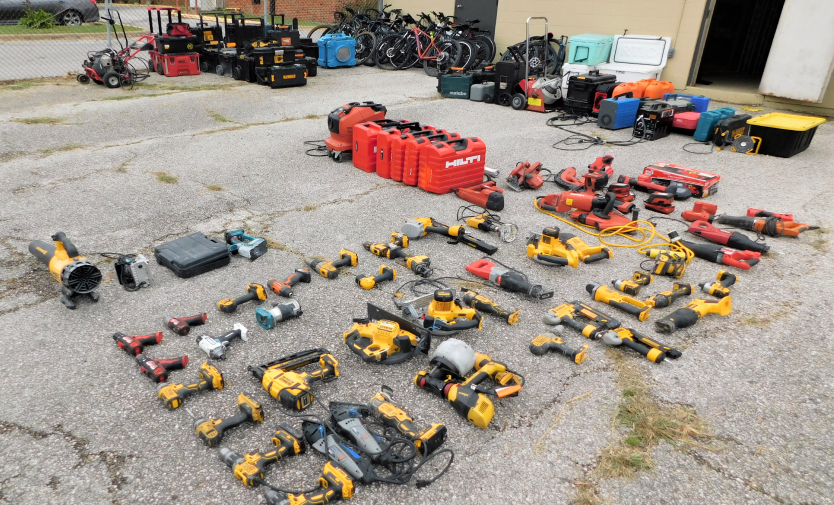 Stolen tools that were recovered